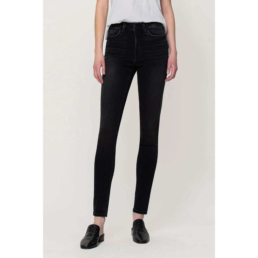 Flying Monkey Skinny Jeans Womens 30 Black Excellent Mid Rise Stretch BY4199S